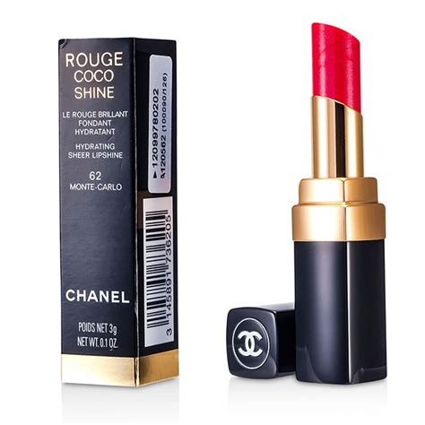 chanel lipstick monte carlo 62|Chanel Monte Carlo Rouge Coco Shine Hydrating Sheer.